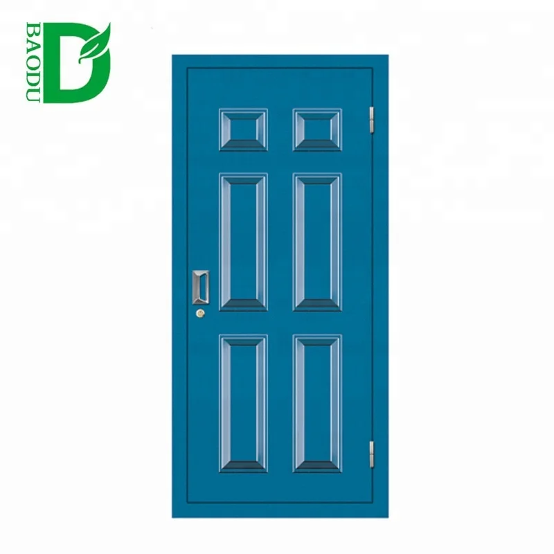 cheap price galvanized steel door iron gate design with galvanized sheet metal door panel for houses exterior