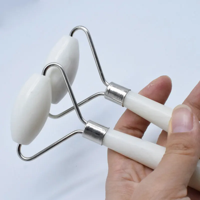 Chinese Welded eco-friendly frame single sided jade face roller for facial massage