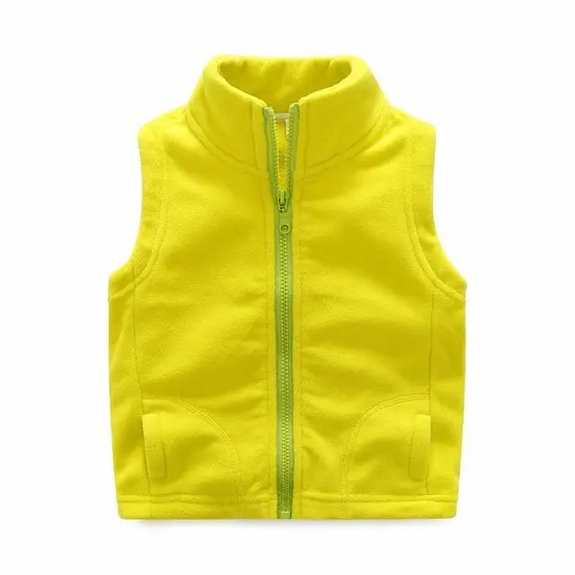 
kid fashion style life winter polar fleece sleeveless vests kids stand neck cotton casual baby boys vests 
