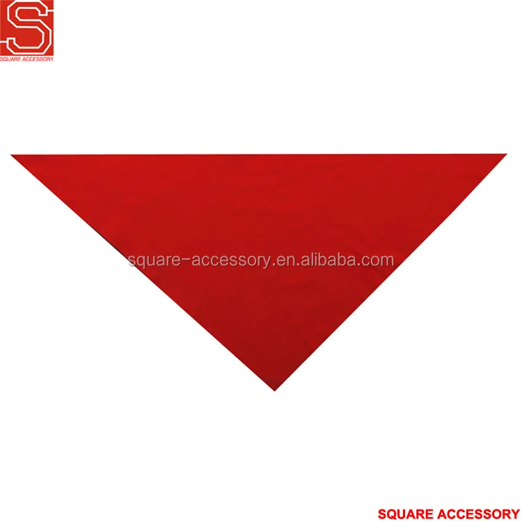 Custom Logo Cheap Solid Red Cotton Pet Triangle Dog Bandana