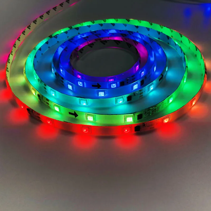 SMD5050 RGB 30 leds per meter 12V Magic dream color WS2811 flexible strip light WS2811 digital flex pixel strip light