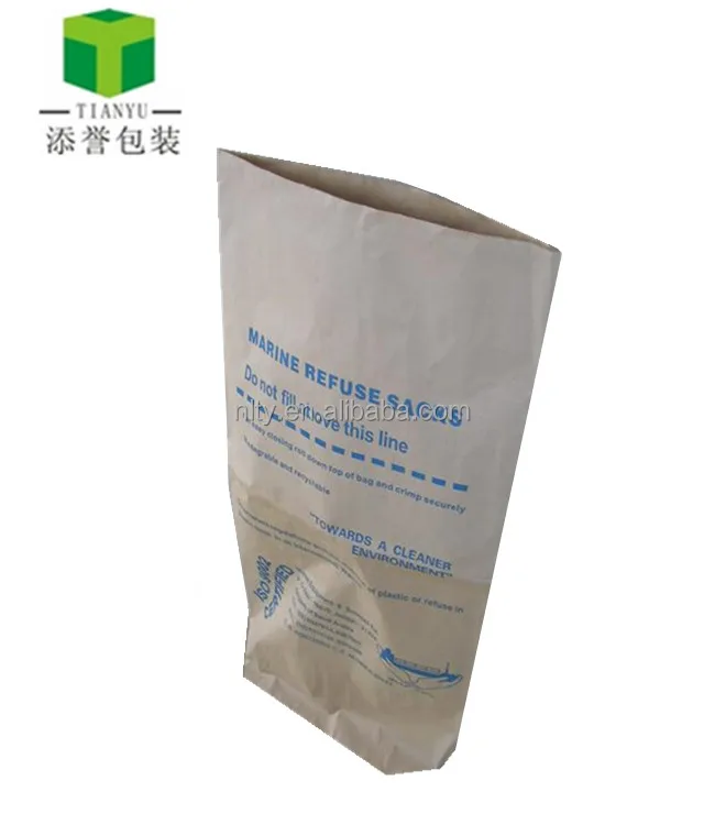 Environmental protection bags marine refuse trash refuse sacks Shipping bag kitchen garden waste lawn leaf craft paper bag