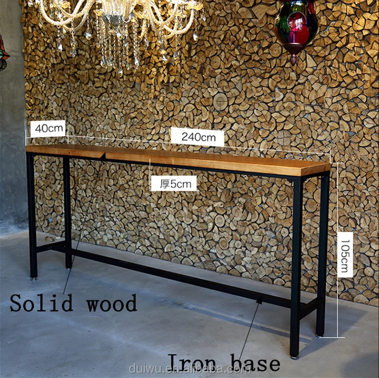 Foshan, оптовая продажа, Железная мебель для бистро, барный стол из массива дерева и паб