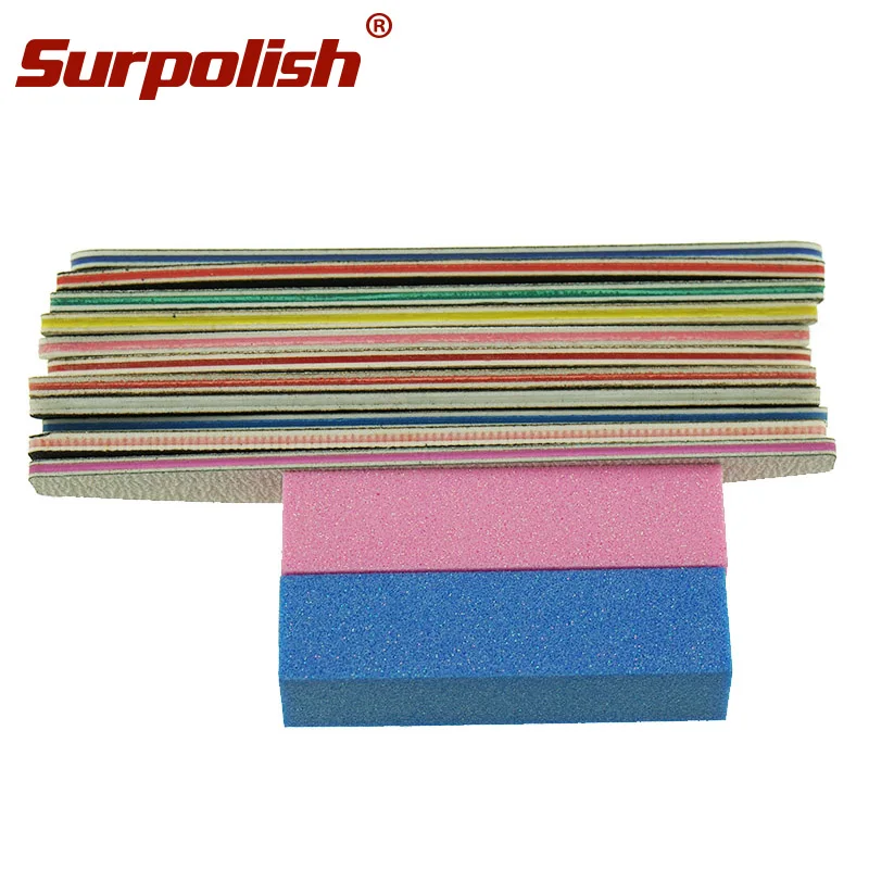 Custom Logo Professional Zebra 100/100 100/150 100/180 Nail Files For Acrylic UV Gel Nails