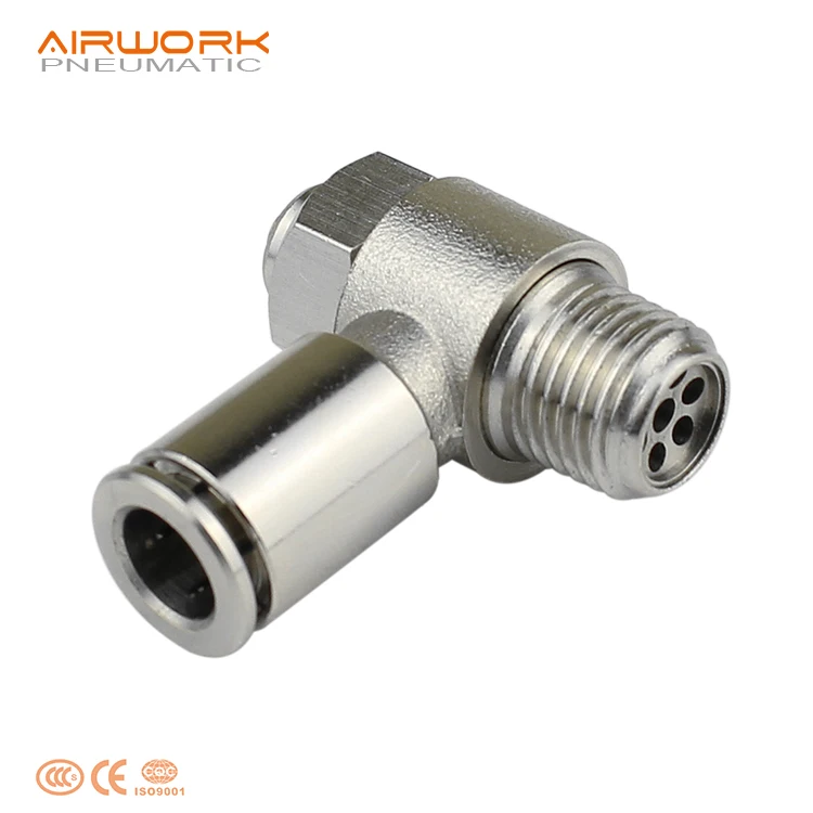 pneumatic m5 pipe air speed control brass valve fitting one way throttle flow valve