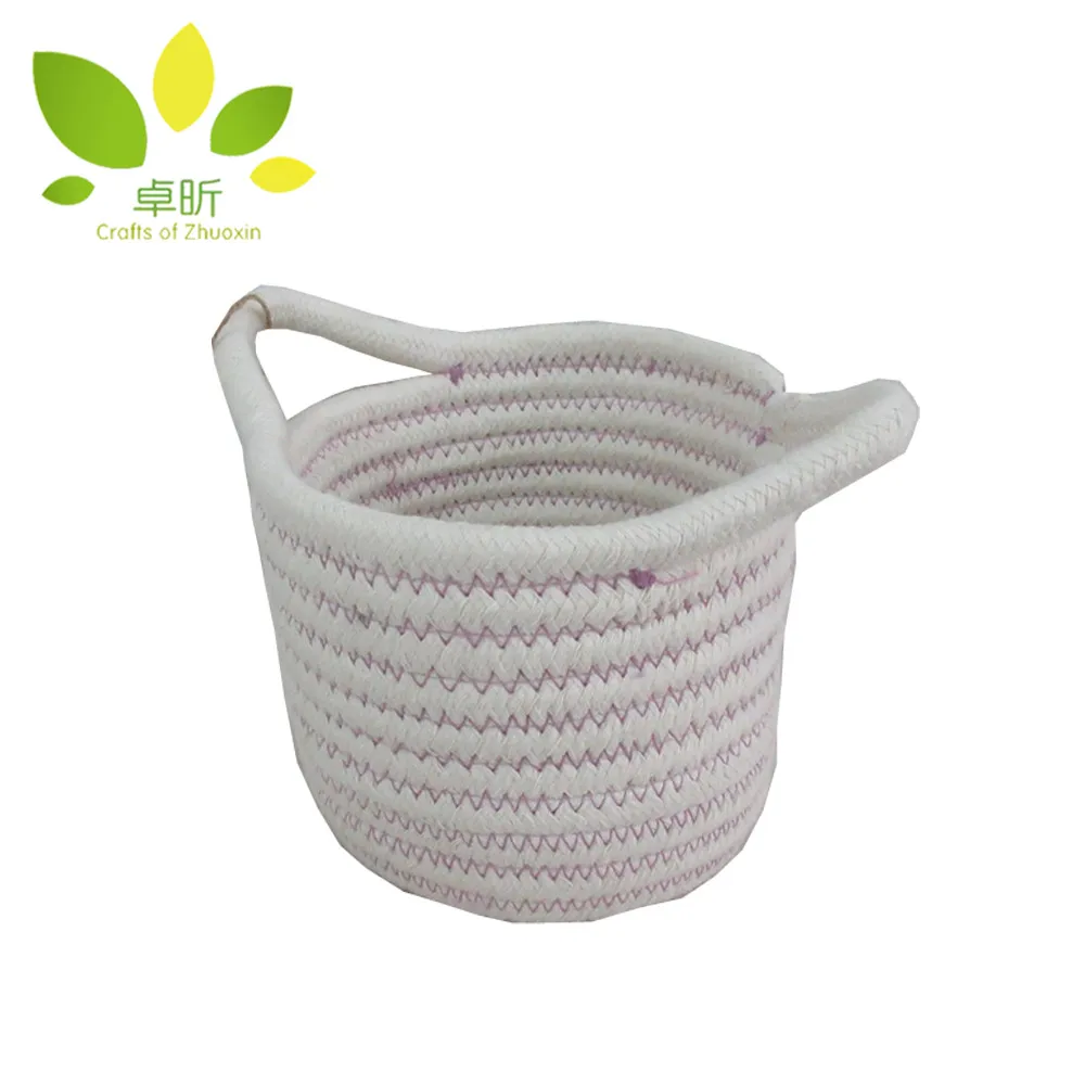 wholesale decorative storage box cotton rope basket