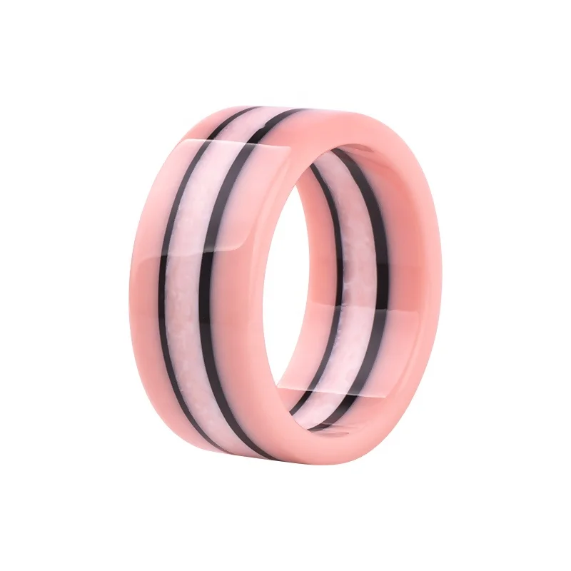 New Arrivals Personalized Amber Strip Colour  Resin Bangle Bracelets For Women Jewelry