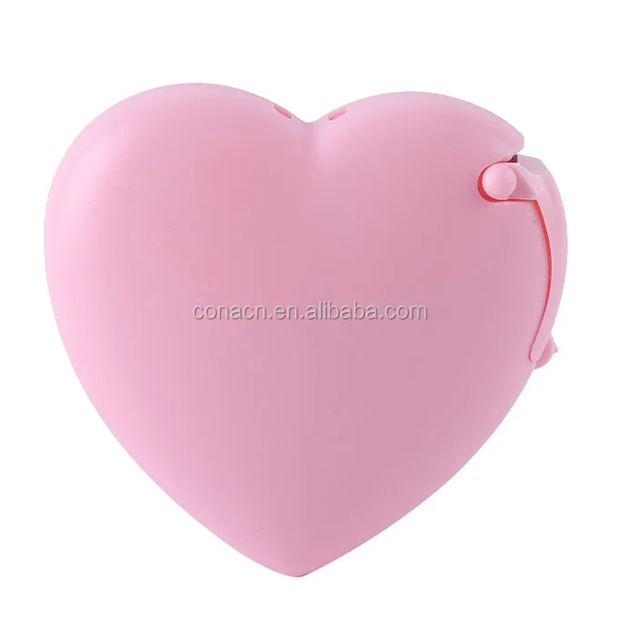 Office Gift Candy Color Tape Storage Organizer Heart-Shaped Tape Cutter Dispenser with Tape