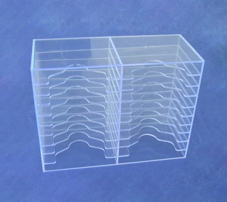 
Custom Wholesale Acrylic CD Rack Crystal DVD Shelf Stand Holder With Dividers 