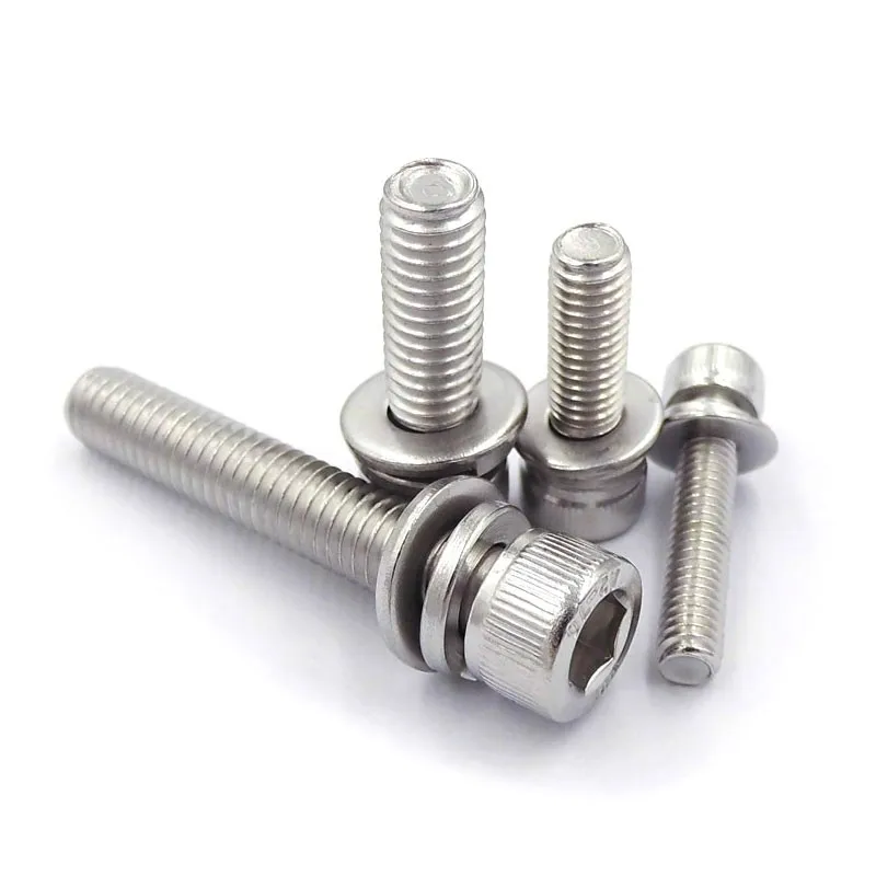 M3 M4 M5 M6 Socket Cap Head Sem Screw With Captive Washer And Flat Washer