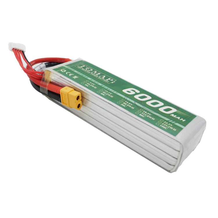 
Long cycle life 35C 50C 100C lipo battery 22.2v 6s 6000mah 5000mah 4000mah 