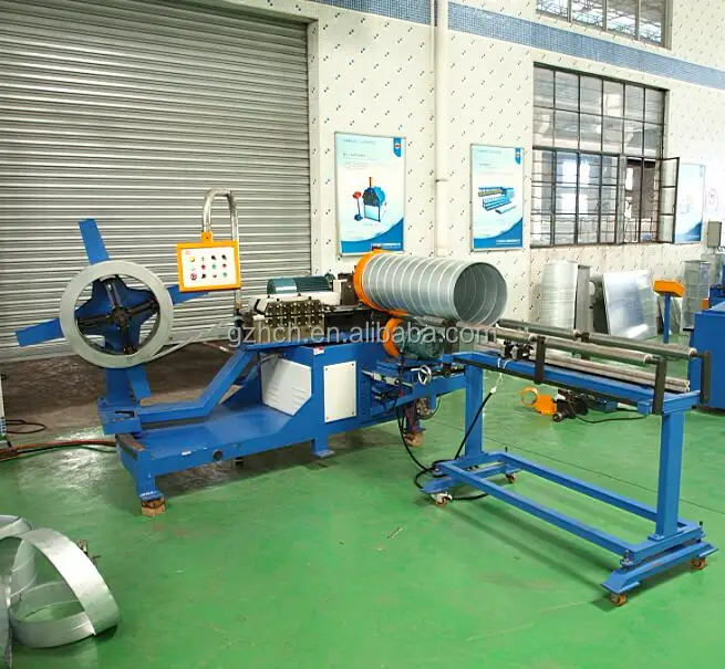 CNC Spiral tube making machine, helix duct former, easy control spiral pipes producing machine