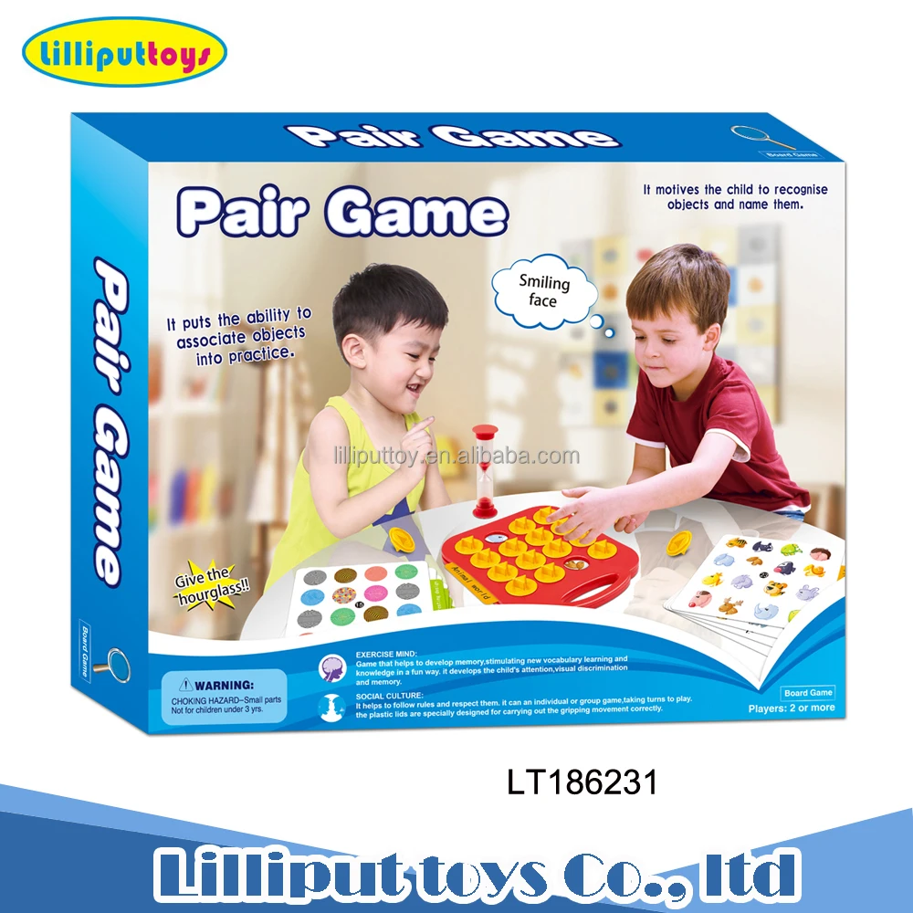 
Board Game Memory Matching Pair Game Kids Play IQ Brain Train Educational Toys 