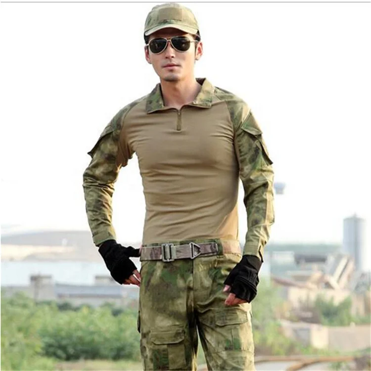 2024 Assault Camouflage Battle Multi Pockets Uniform Frog Suit Tactical Universal Frog Classic Suit with Elbow Knee Protectors