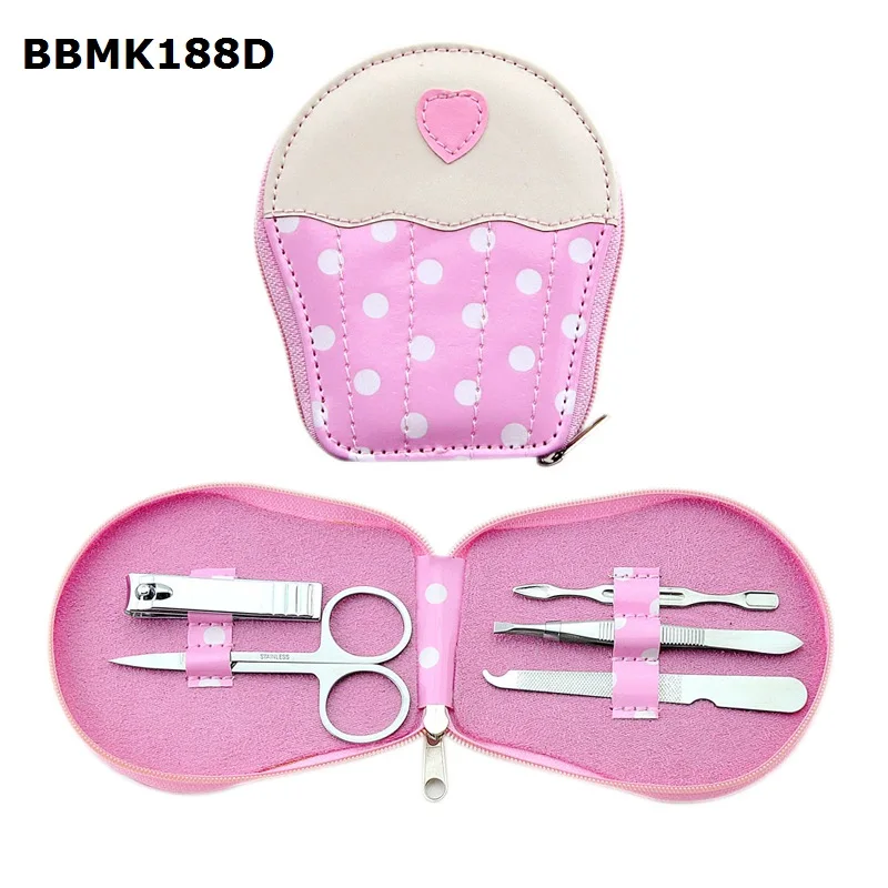 Branded good quality kids baby nail care tools kit manicure pedicure gift set in frog case