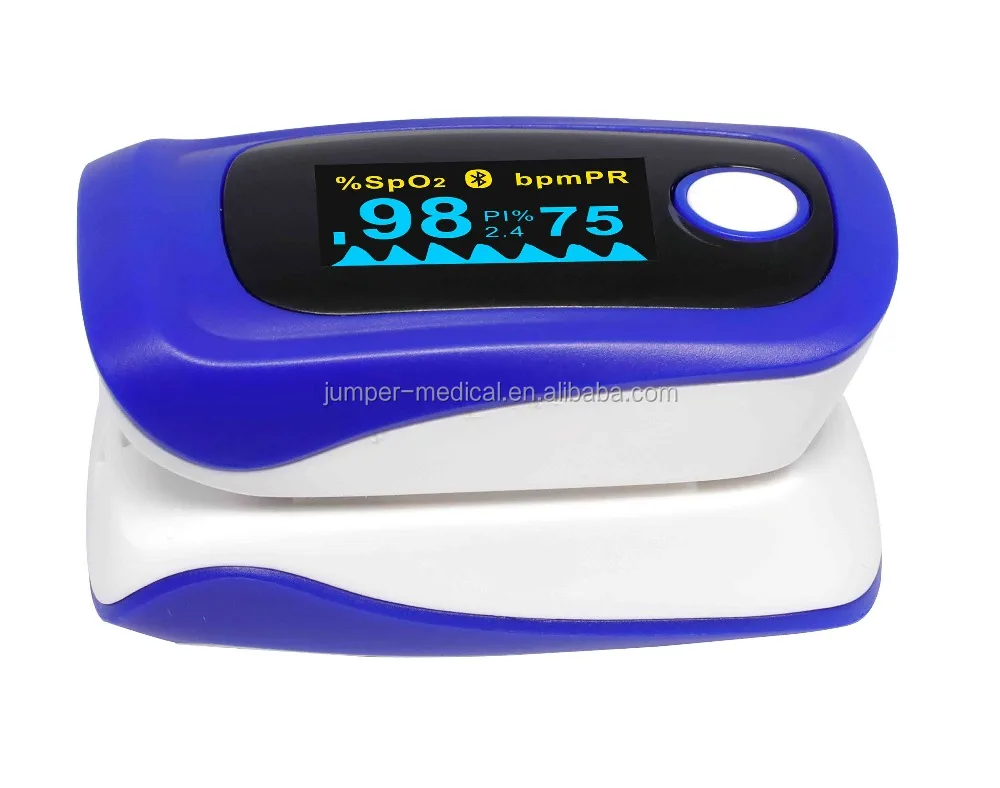 Handheld Portable Digital Blood Oxygen Fingertip Pulse Oximeter with wireless app