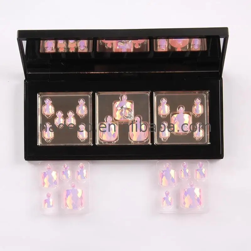 Professional Manufacturer new design recycle use press on toe nail tips nadeco artificial chrome sticker New arrival good price