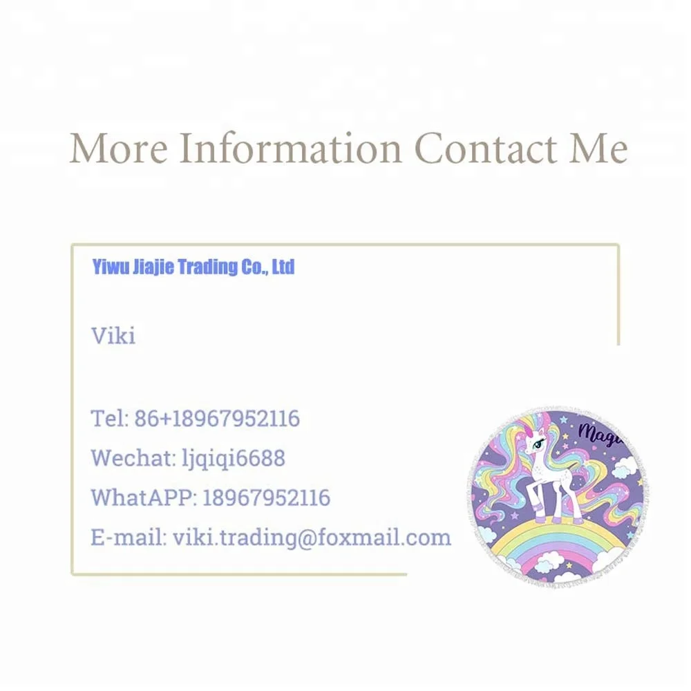 
Microfiber customized photo printed round beach towels with tassels 