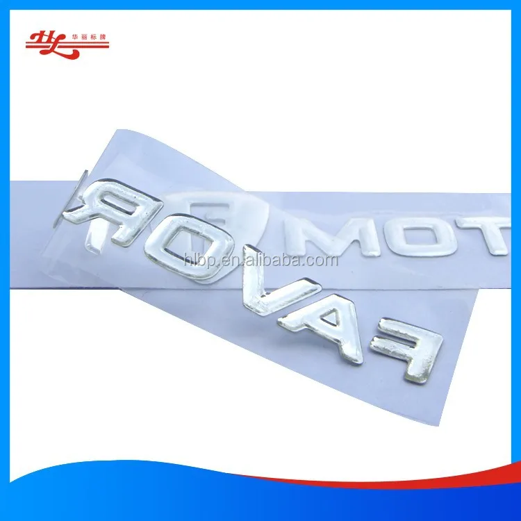 Custom 3d Plastic Logo Sticker Embossed Soft Label Home Decoration Plated Letters Private Brand Emblem Nameplate Customized