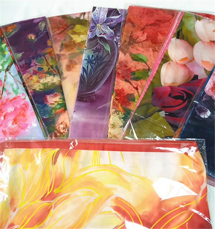 
Free Sample Custom digital printing 100% natural silk satin Scarves 