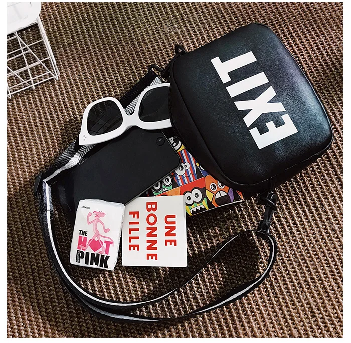 
Custom Letter Sports Casual Small PU Leather Handbag Women Ladies Messenger Bag Shoulder Bag With Wide Shoulder Strap 