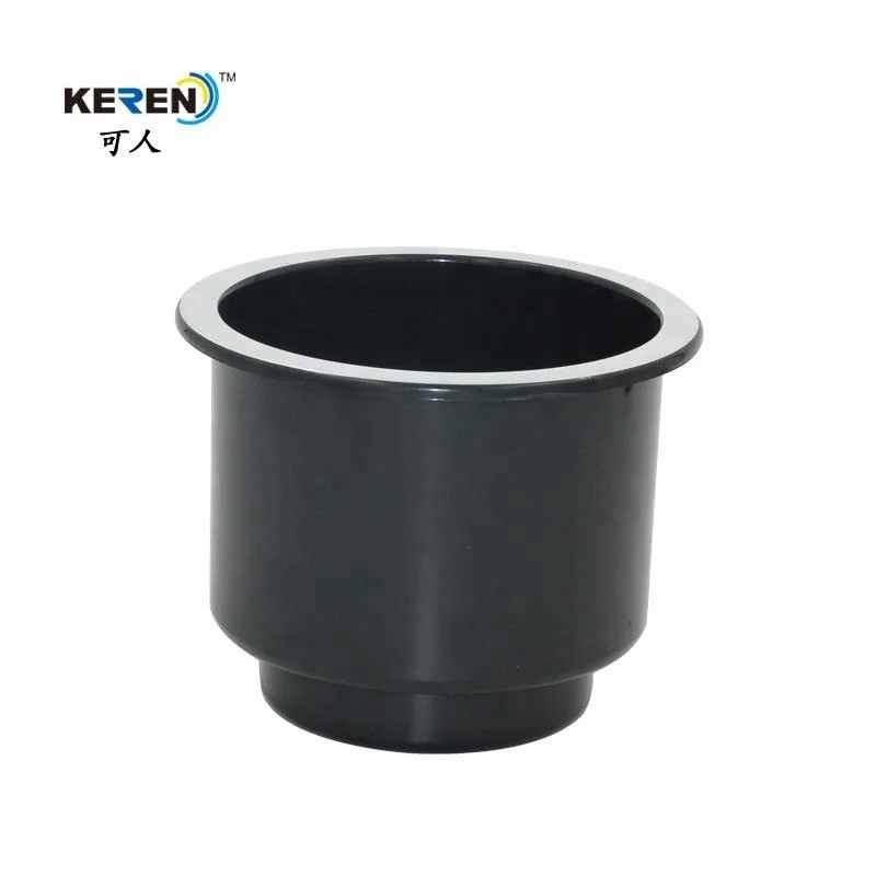 85mmH Black with chrome rim car cup holder for sofa with custom logo