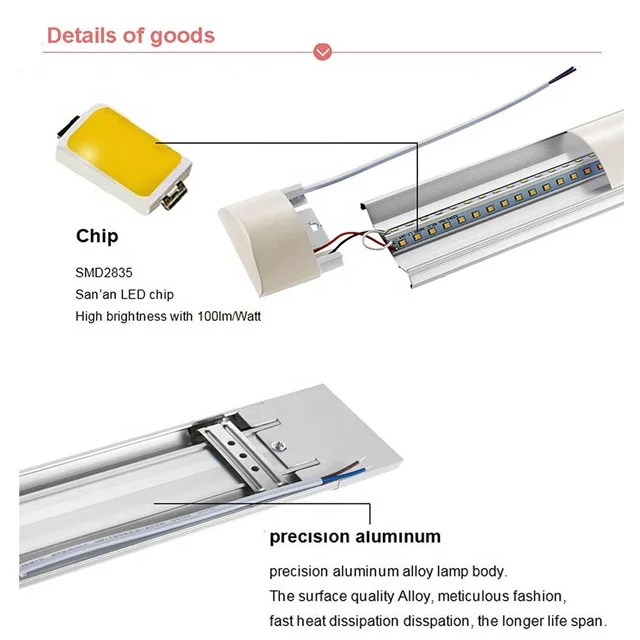 Ip65 Wide Angle Led Ceiling Led Batten Light 4ft