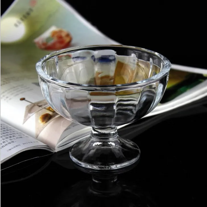 
6.5 ounce Footed Glass Dessert Dishes Bowls Icecream or Sundae Clear Glass Cup for Bar Party Restaurant 