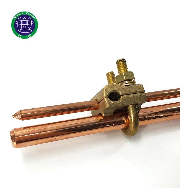 The Double Slot Of Copper Earth Cable Connectors For Sale
