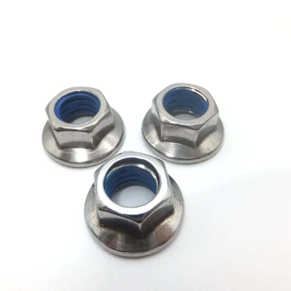 Wholesale 304 Stainless Steel galvanized Serrated Self Locking Hex Flange Nut