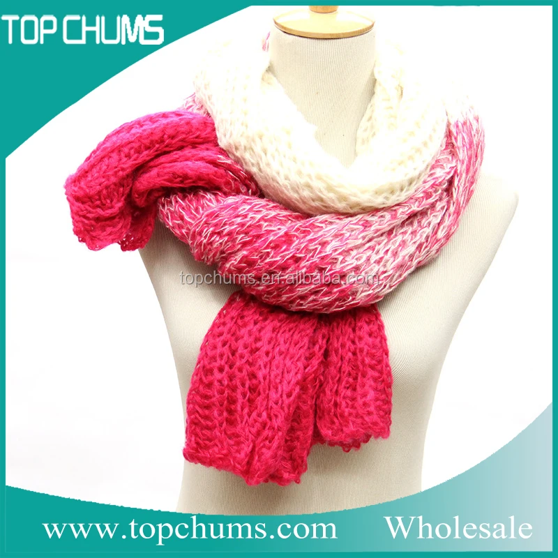 Оптовая торговля китая иу рынок малого MOQ зима Градиент knited новая модель шарф