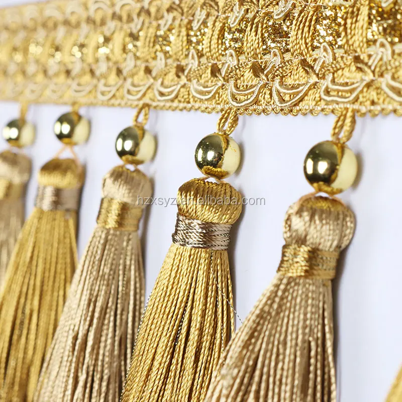 New design polyester tassel fringe used for home textile decorative curtain fringe trim