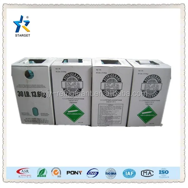 Disposable cylinder in 13.6kg from China gas refrigerant R134a
