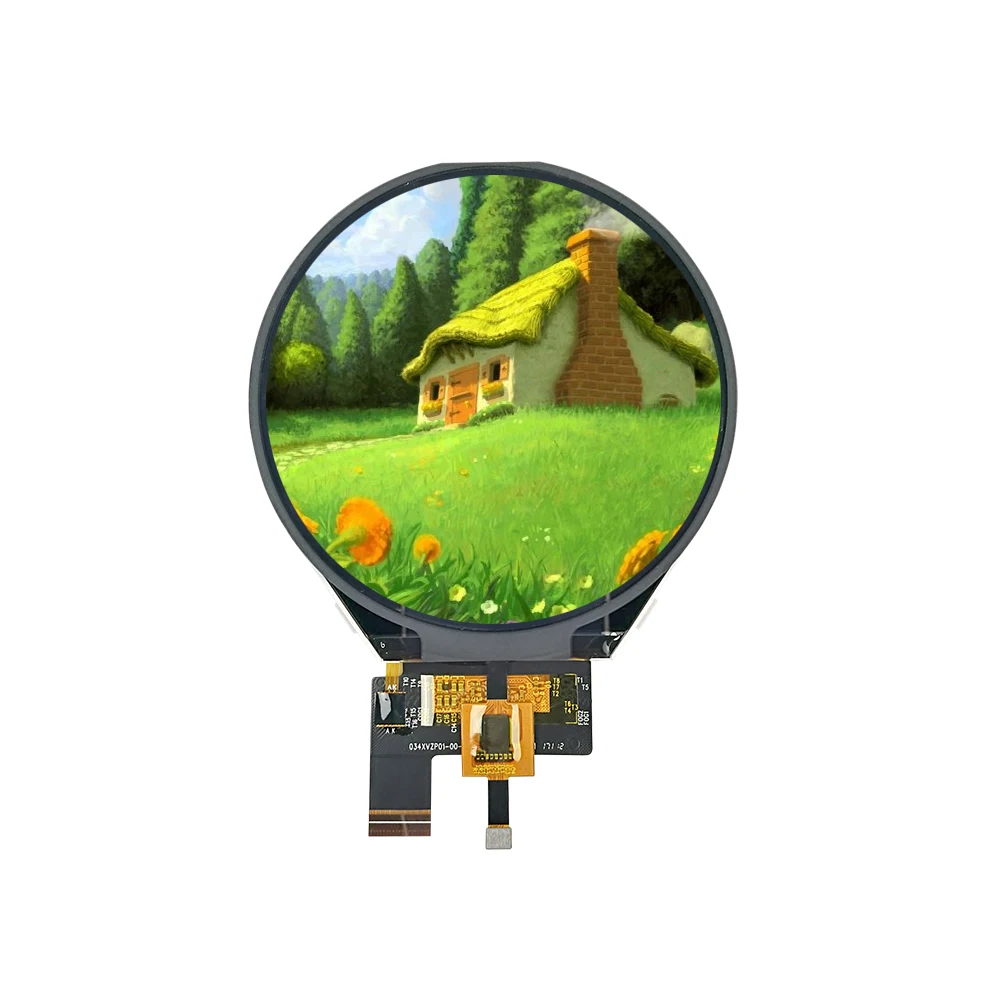 
3.4 inch circle IPS 800*800 mipi interface capacitive touch screen panel round lcd display tft module 