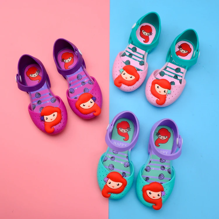 Сандалии из ПВХ для девочек с изображением русалки сказочной принцессы