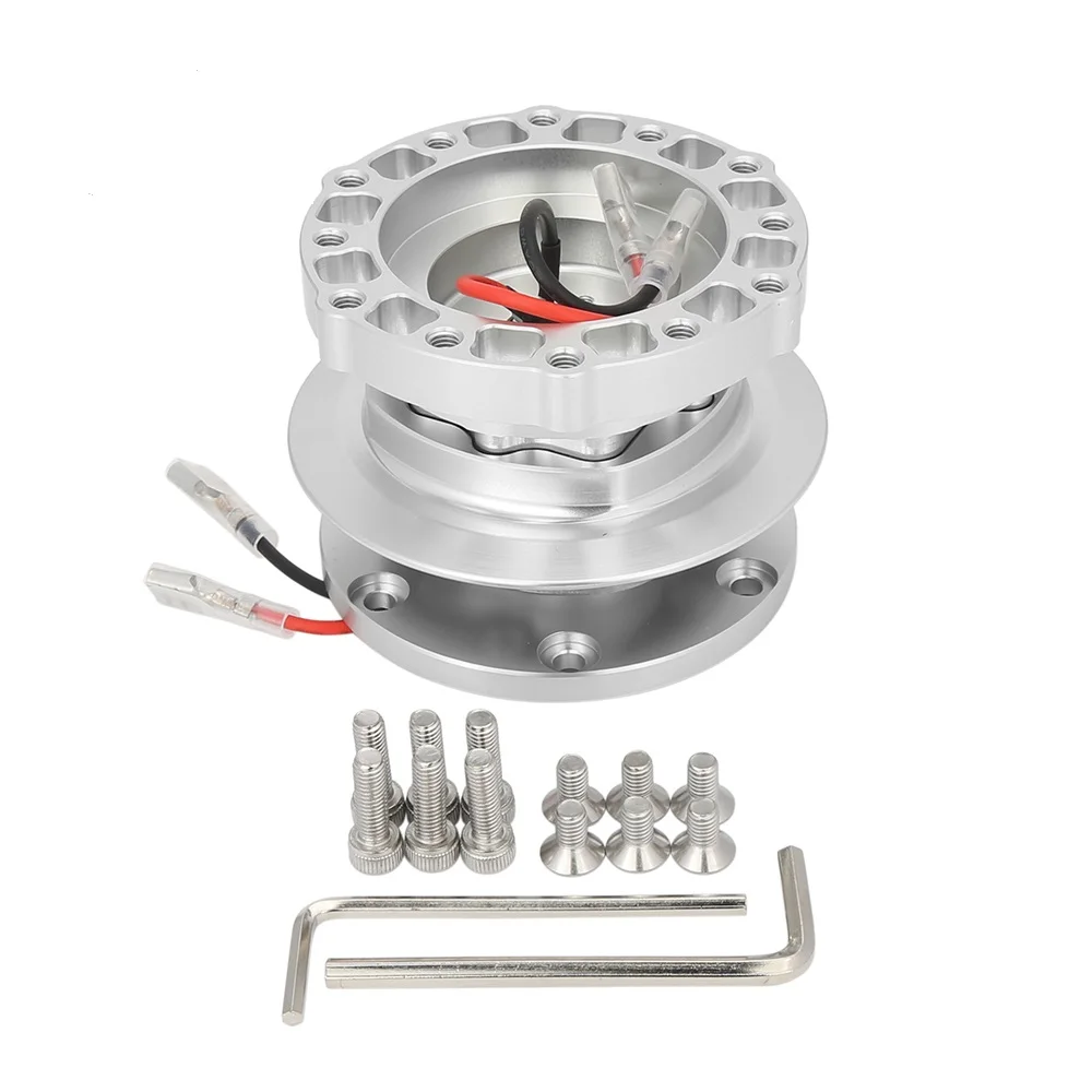 
New Racing Self Lock Steering Wheel Quick Release, Steering Wheel Hub Boss Kit 