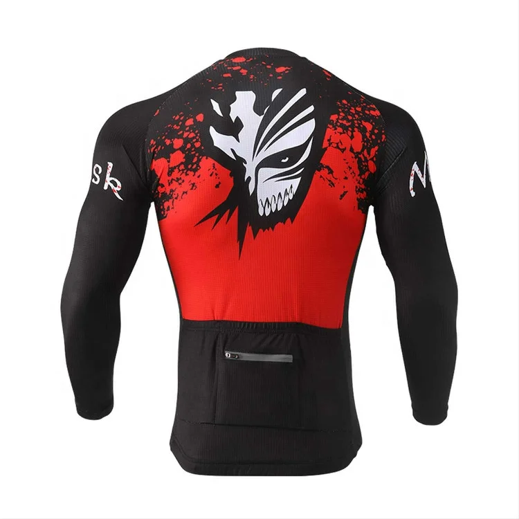 Custom Sublimation Print Pro Team Long Sleeves Cycling Uniform Kits Cycling Jersey and Long Bicycle Bib Sets
