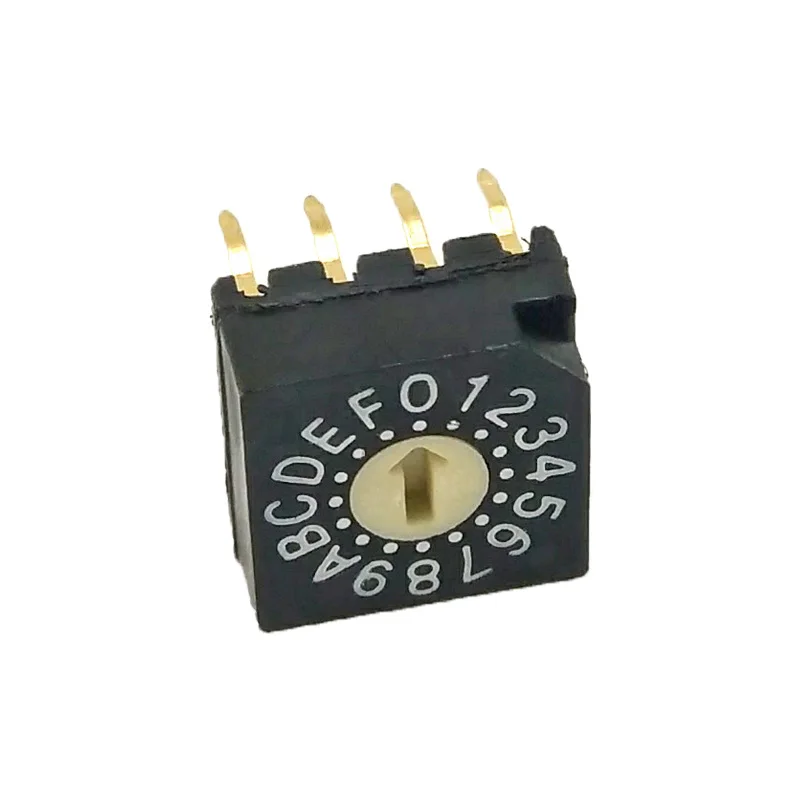 Thru hole Type Flat Rotor 16 Position 4+1 Pin Rotary Dip Switch