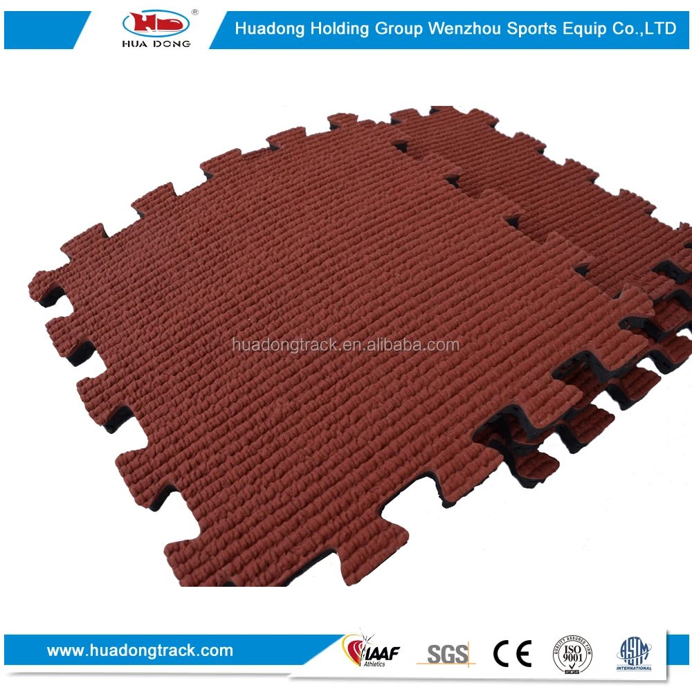 
Recycled safety sports mat interlocking rubber flooring tile 