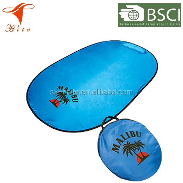 Promotional foldable beach mat with shade