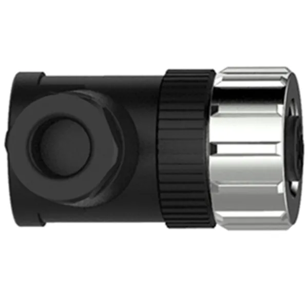 Label customized right angle 4 pin female M12 wireable connector with A coding metal lock PG7 cable gland