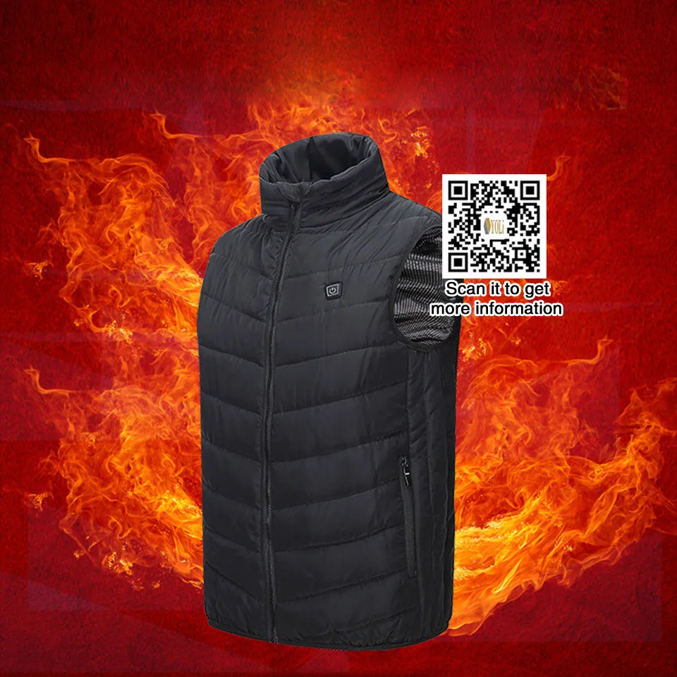 heated vest  Hunting Vest  Wholesale Winter Sleeveless Polyester Custom Usb Heated Vest for Mens