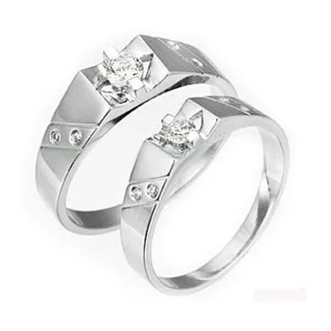 Queen and king couple popular delicate 925 silver wedding ring