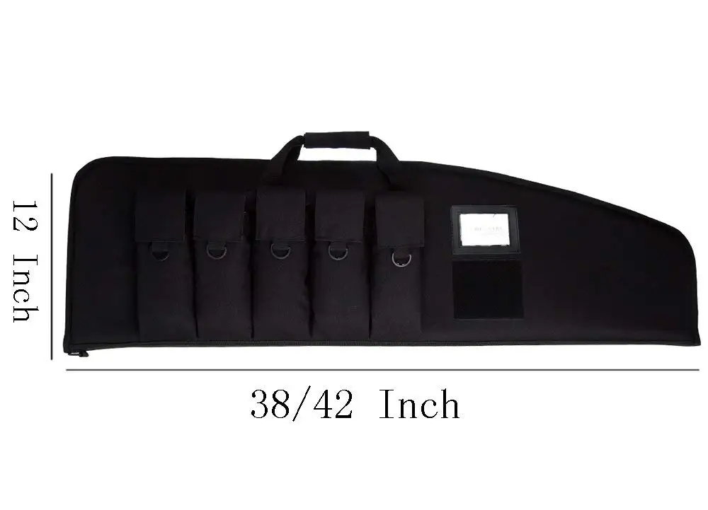 Durable Tactical Rifle Case Military AR15 Rifle Bag with 5 Magazine Pouches
