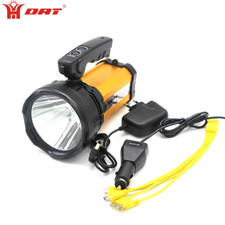 AT-238 DAT high power search light waterproof Aluminum torch light  Rechargeable Searchlight With Mobile charger
