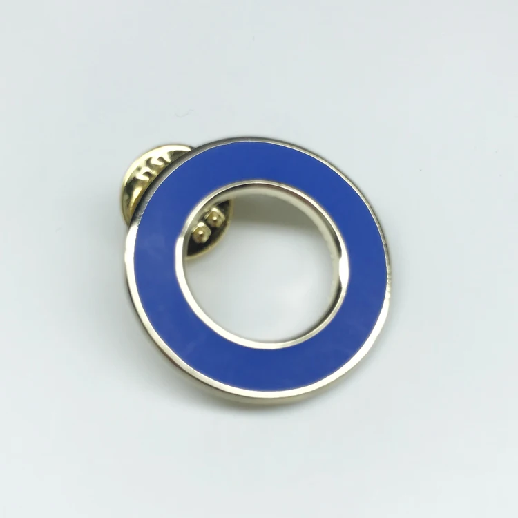 
Metal circle World Diabetes Day blue circle pin badge,Blue Circle Diabetes Pin 