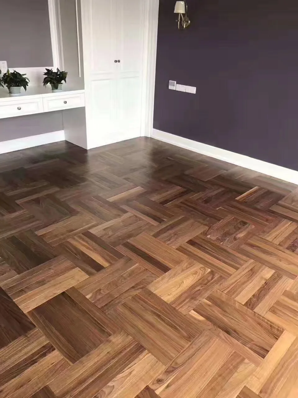 
Natural european oak parquet wood flooring 