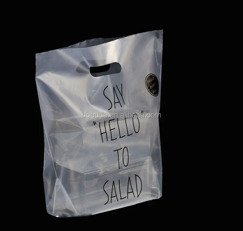 
recycled take away standard size eco friendly custom plastic shopping bag carrier with logos 