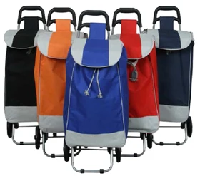 Manufacturer Direct Sale Oxford Cloth Storage Folding Grocery Shopping Cart Supermarket Metal Aluminum Hand Trolley