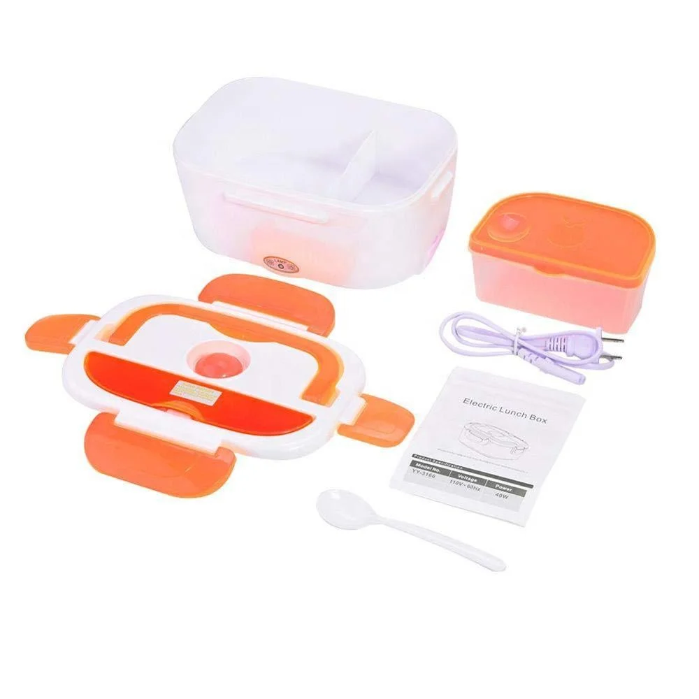 
Travel mini portable plastic electric heating Insulation heated food warmer storage box electric lunch box with low price 